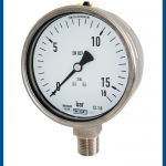 Pressure Gauge 232.50.100 NPT 1/2" Bottom, Bar & Psi - WIKA