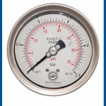 Vaccum Pressure Gauge SX500 NPT 1/2" Back, MPa & kPa - SCHUH