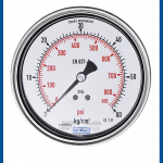 Vaccum Pressure Gauge 232.50.063 NPT 1/4" Back, Kg/cm2 & Psi - WIKA